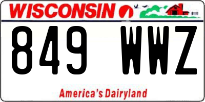 WI license plate 849WWZ