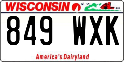 WI license plate 849WXK