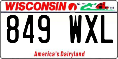 WI license plate 849WXL