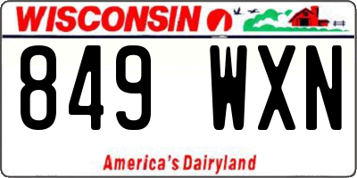 WI license plate 849WXN