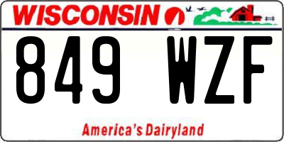 WI license plate 849WZF