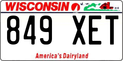 WI license plate 849XET