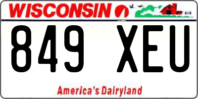 WI license plate 849XEU