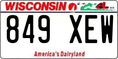 WI license plate 849XEW