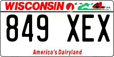 WI license plate 849XEX
