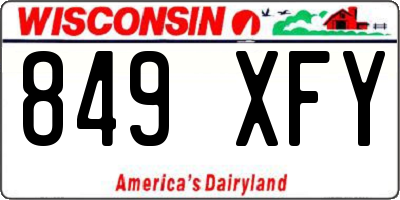 WI license plate 849XFY