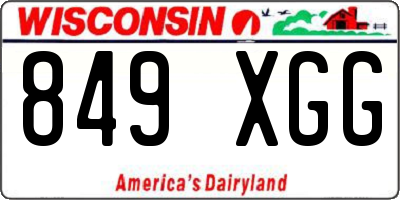 WI license plate 849XGG