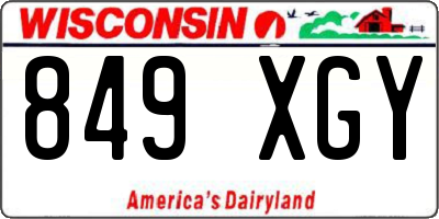 WI license plate 849XGY