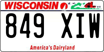 WI license plate 849XIW