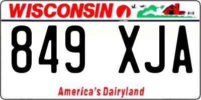 WI license plate 849XJA