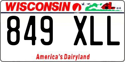 WI license plate 849XLL