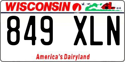 WI license plate 849XLN