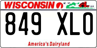 WI license plate 849XLO