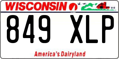 WI license plate 849XLP