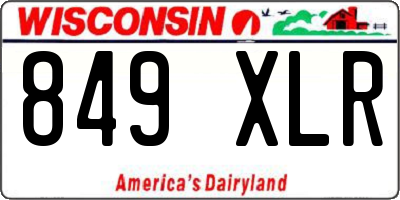 WI license plate 849XLR