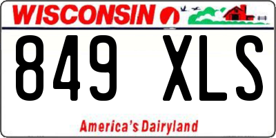 WI license plate 849XLS