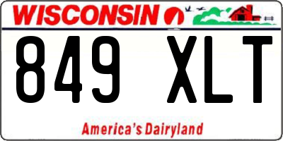 WI license plate 849XLT