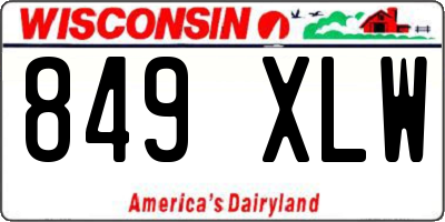 WI license plate 849XLW