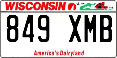 WI license plate 849XMB