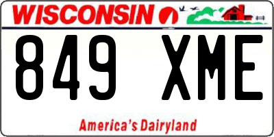 WI license plate 849XME