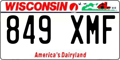 WI license plate 849XMF