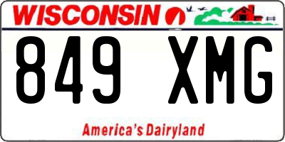 WI license plate 849XMG