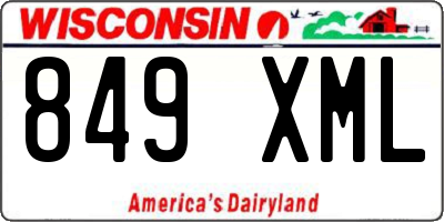 WI license plate 849XML