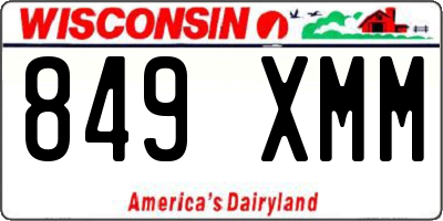 WI license plate 849XMM