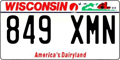 WI license plate 849XMN