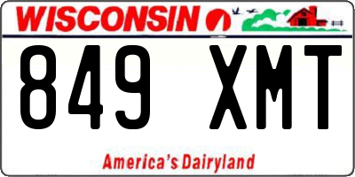 WI license plate 849XMT
