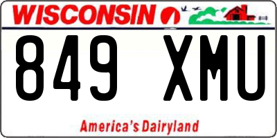 WI license plate 849XMU