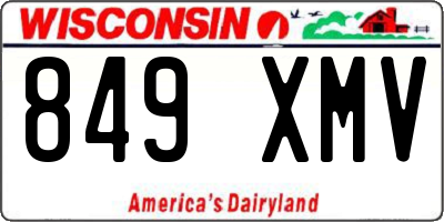 WI license plate 849XMV