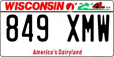 WI license plate 849XMW