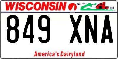 WI license plate 849XNA