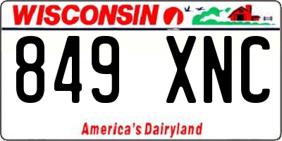 WI license plate 849XNC
