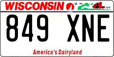 WI license plate 849XNE