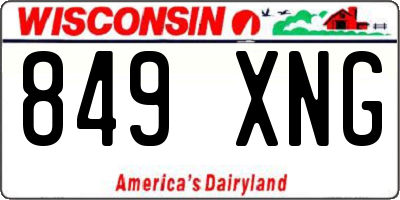 WI license plate 849XNG