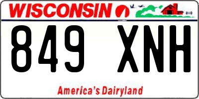 WI license plate 849XNH