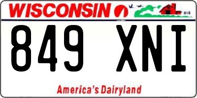 WI license plate 849XNI