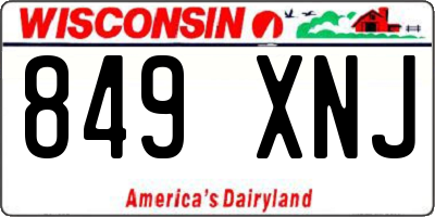 WI license plate 849XNJ