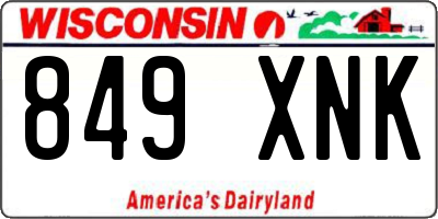 WI license plate 849XNK