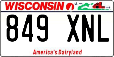 WI license plate 849XNL