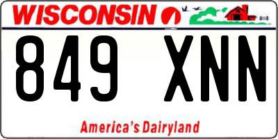 WI license plate 849XNN