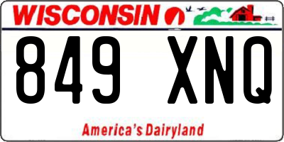 WI license plate 849XNQ
