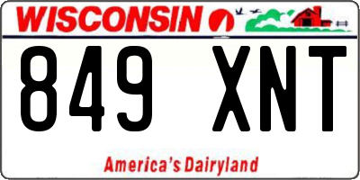 WI license plate 849XNT