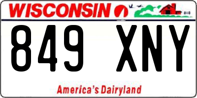 WI license plate 849XNY