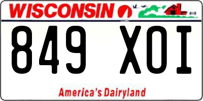 WI license plate 849XOI