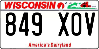 WI license plate 849XOV