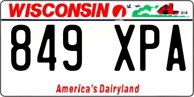 WI license plate 849XPA