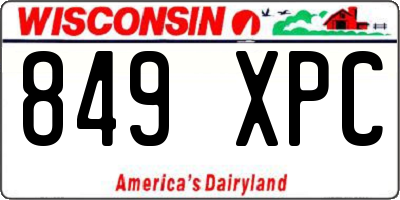 WI license plate 849XPC